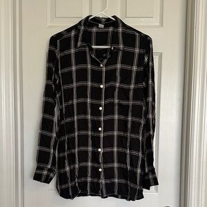 Old Navy Monochrome Plaid Shirt